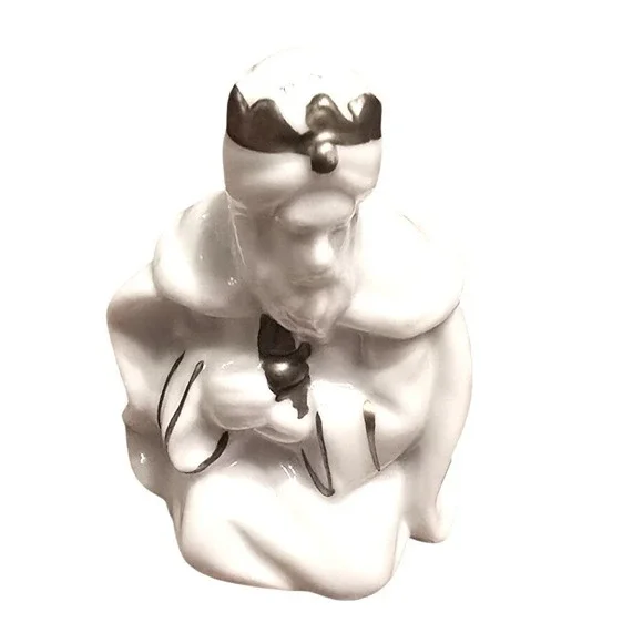 NWOT Nativity Set Joseph Mary Jesus Wise Men‎ Ceramic Gold Trim Christmas Decor - Picture 2 of 9